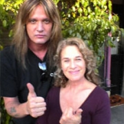 Hanging out with Sebastian Bach, who plays Gil - Feb. 2005. Photo by Kerry Tobin 