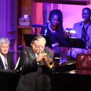 Arturo Sandoval joined Patti Austin on "Jazzman".   Photo by Elissa Kline