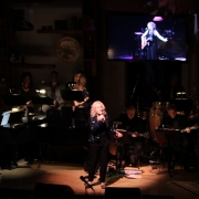 Carole singing "Now & Forever" dedicated to Phil Ramone.   Photo by Elissa Kline